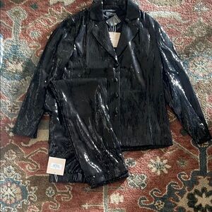 Kittenish sequin blazer and pants set